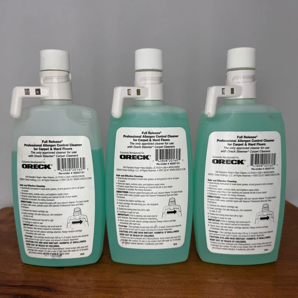 Oreck Professional Allergen Control Carpet Cleaner 16oz 3 Piece Lot 40257-01